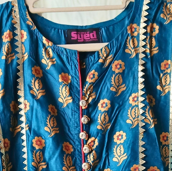 Boho Chic Blue Floral Maxi Dress - Picture 12 of 13